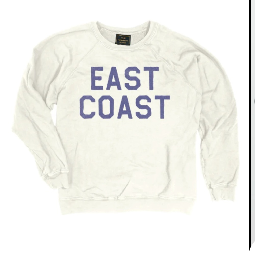 EAST COAST Sweatshirt in Whire and Blue